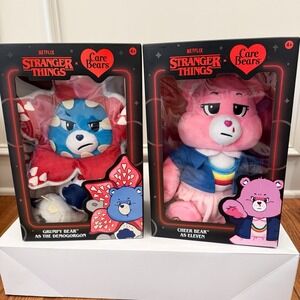 Stranger Things x Care Bears Grumpy Bear as The Demogorgon & Cheer Bear Eleven